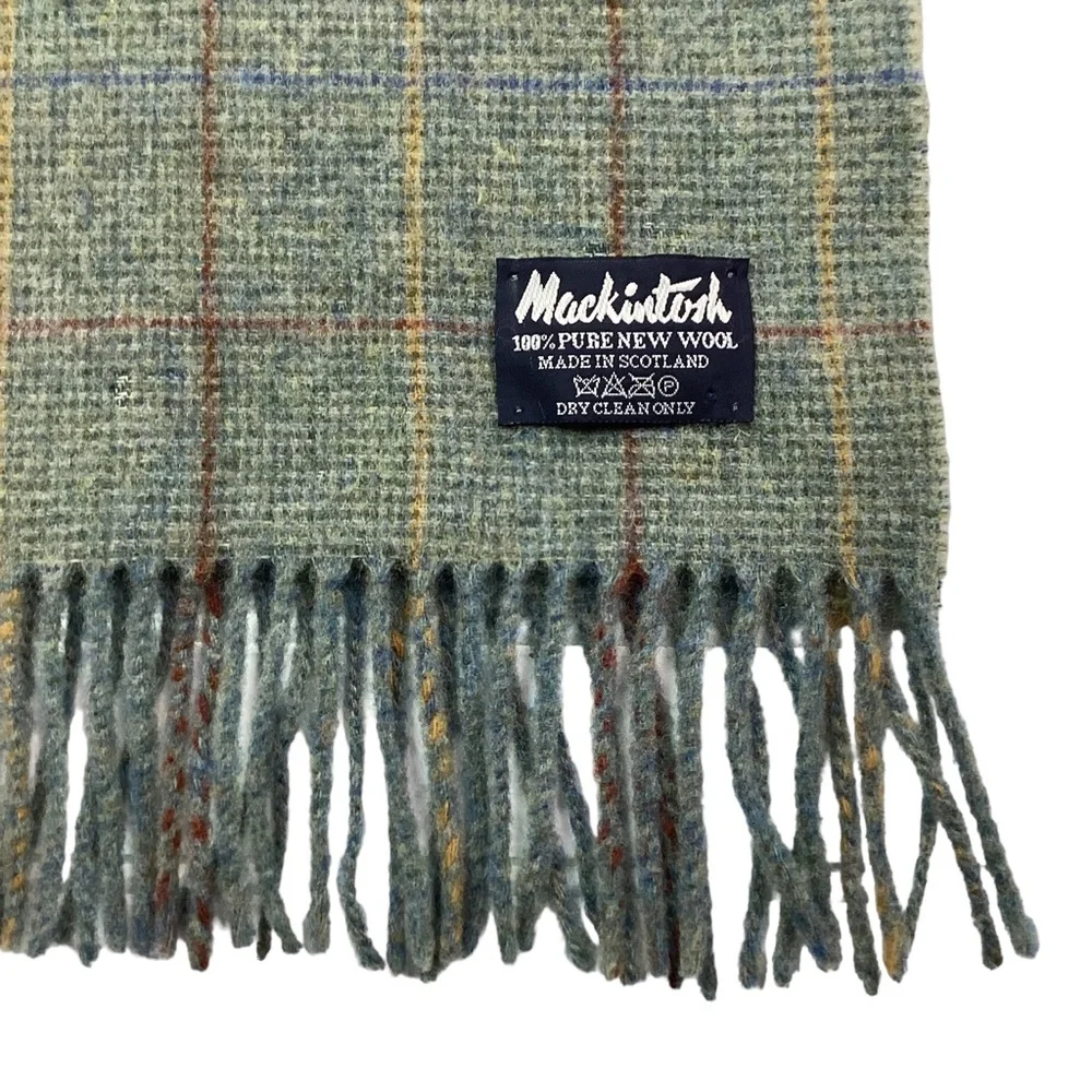 Mackintosh Scotland Wool Plaid Scarf Unisex